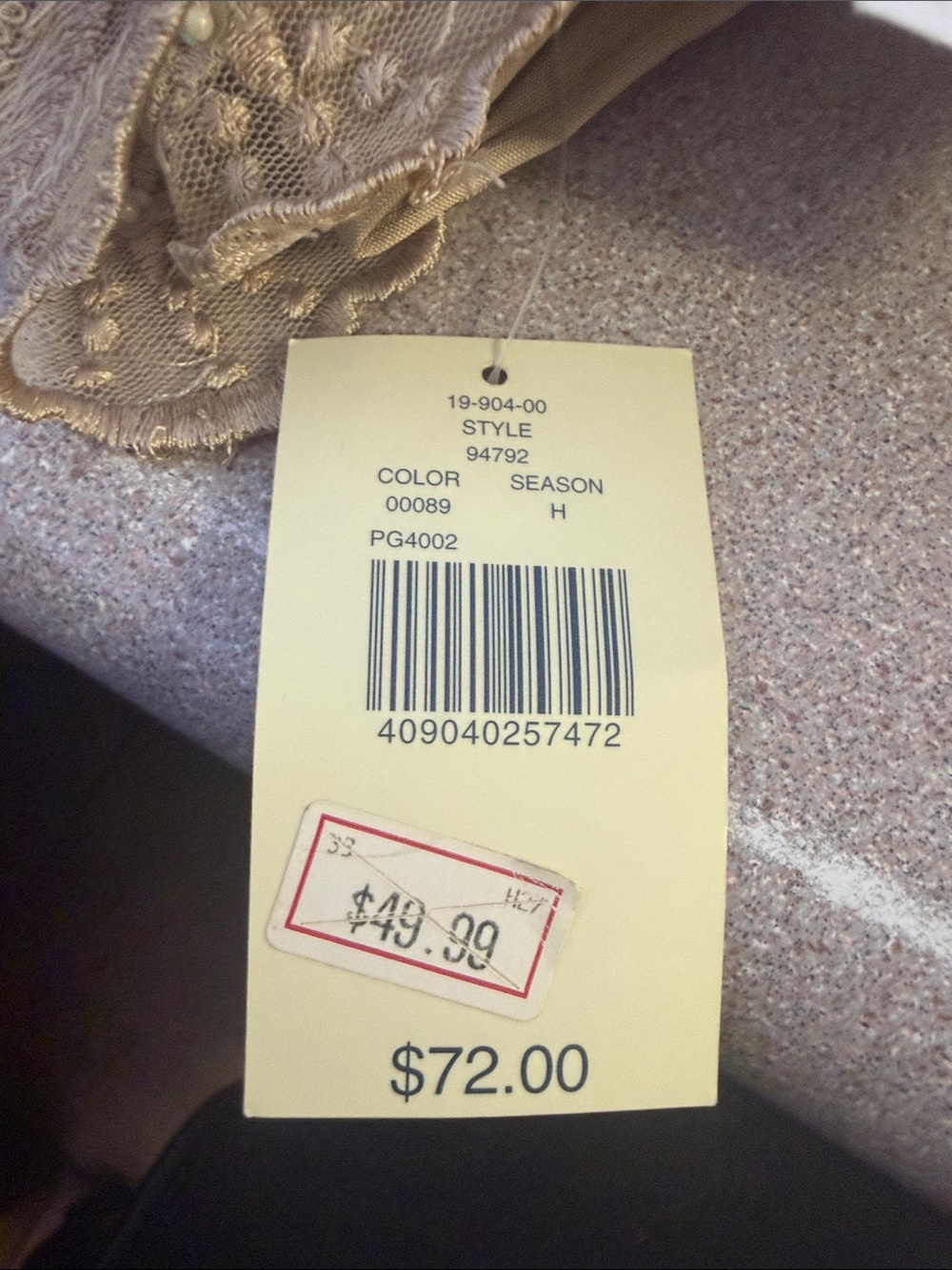 Lord & Taylor Gold Lace Scarf